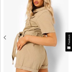 Brand new denim romper.